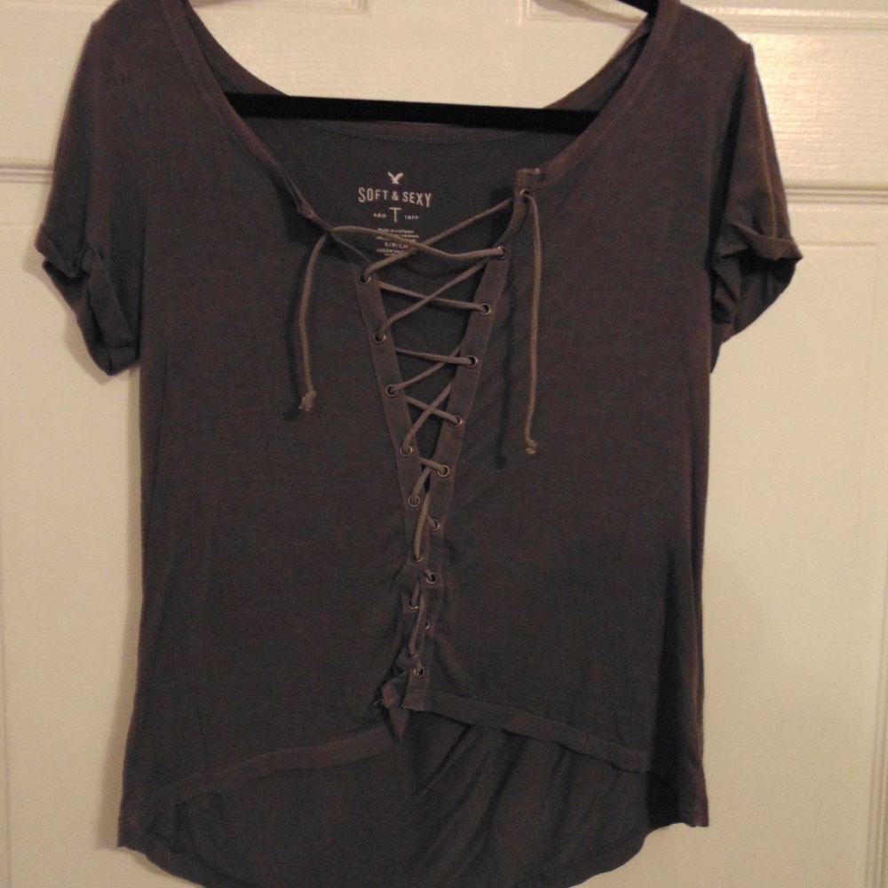 American Eagle cross top